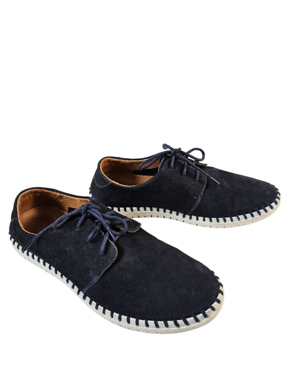 Mercanti Fiorentini Razor Oxford Shoes Blue Suede Mens 9.5